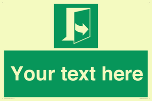 Custom sign safe condition door opens pulling left hand side